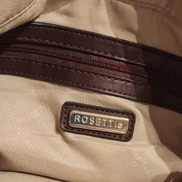 Rosetti Brown BURGANDY FAUX LEATHER SHOULDER/CROSS BODY BAG - Picture 15 of 15